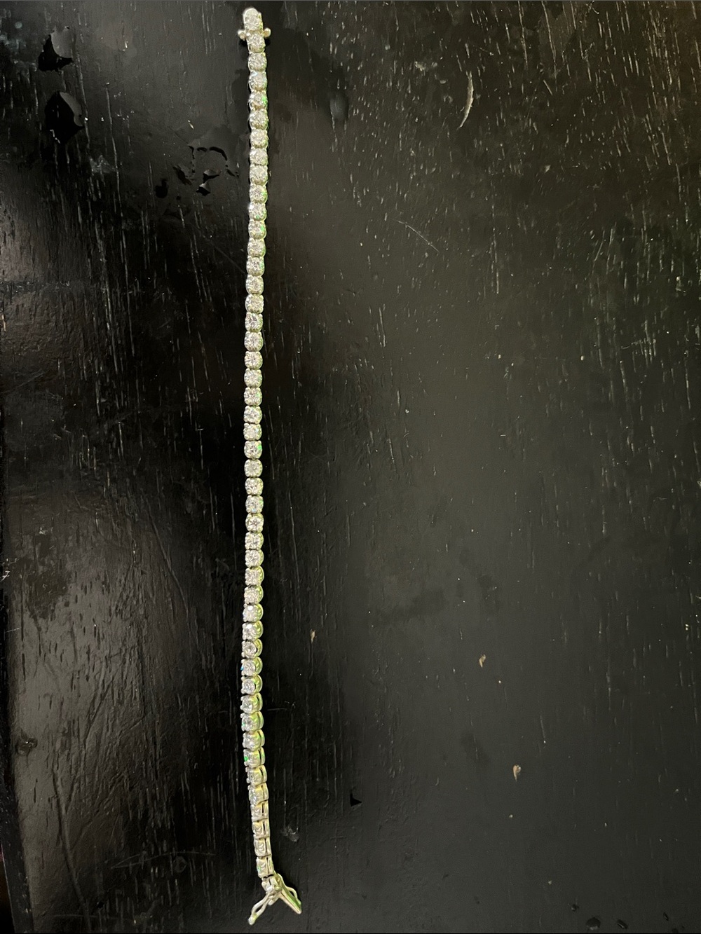 Sterling Silver marked 925 diamond Tennis Bracelet -